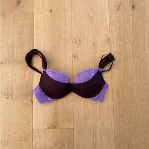 ADORE ME Push Up Bra Clairabelle Size 34C Purple Red